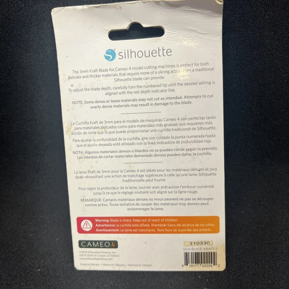 Silhouette 3mm Kraft Blade Type 2-Pack for Cameo 4 White New